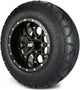 MODZ 12" Vortex Glossy Black Wheels & Street Tires Combo