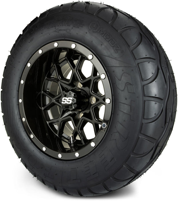 MODZ 12' Vortex Glossy Black - Tire and Wheel Combo