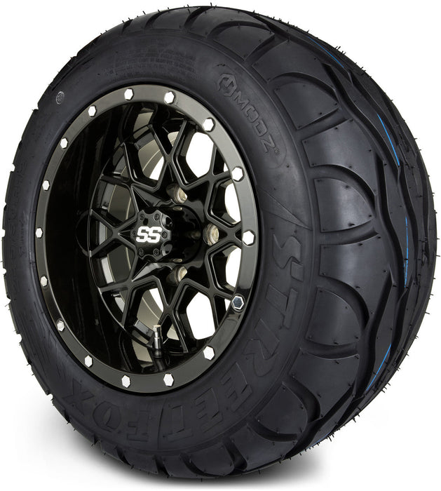 MODZ 12' Vortex Glossy Black - Tire and Wheel Combo