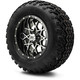 MODZ® 12" Vortex Machined Black Wheels & Off-Road Tires Combo