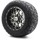 MODZ® 12" Vortex Machined Black Wheels & Off-Road Tires Combo