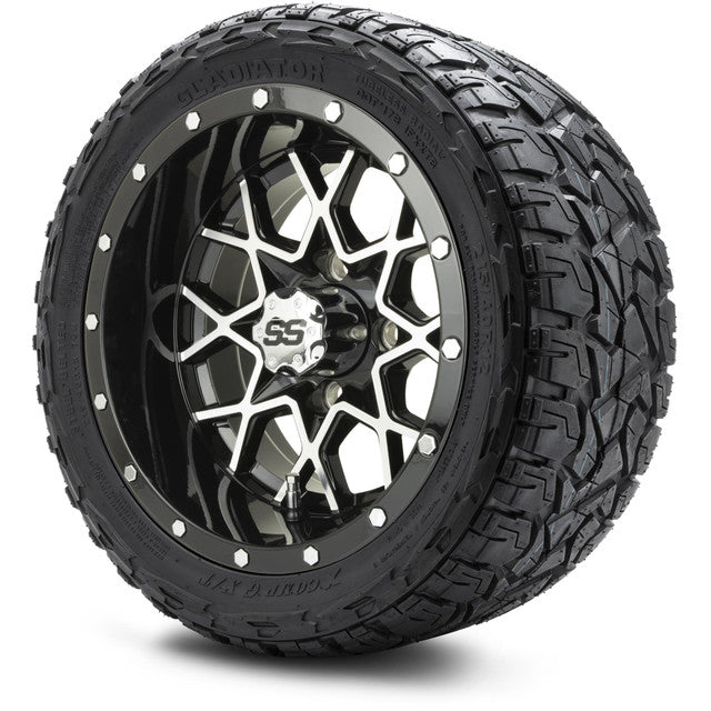 MODZ 12' Vortex Machined Black - Tire and Wheel Combo