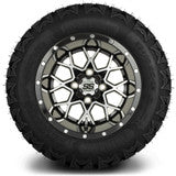 MODZ® 12" Vortex Machined Black Wheels & Off-Road Tires Combo