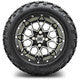 MODZ® 12" Vortex Machined Black Wheels & Off-Road Tires Combo