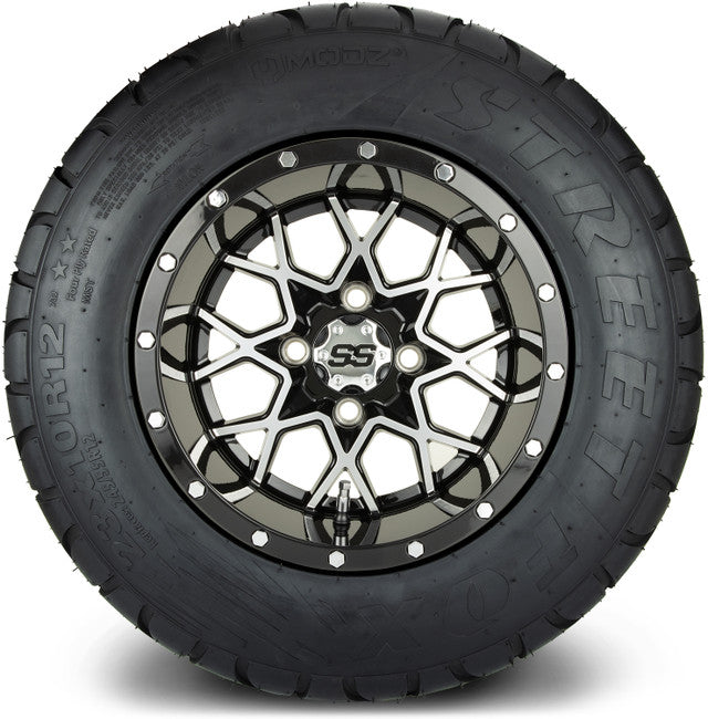 MODZ 12' Vortex Machined Black - Tire and Wheel Combo
