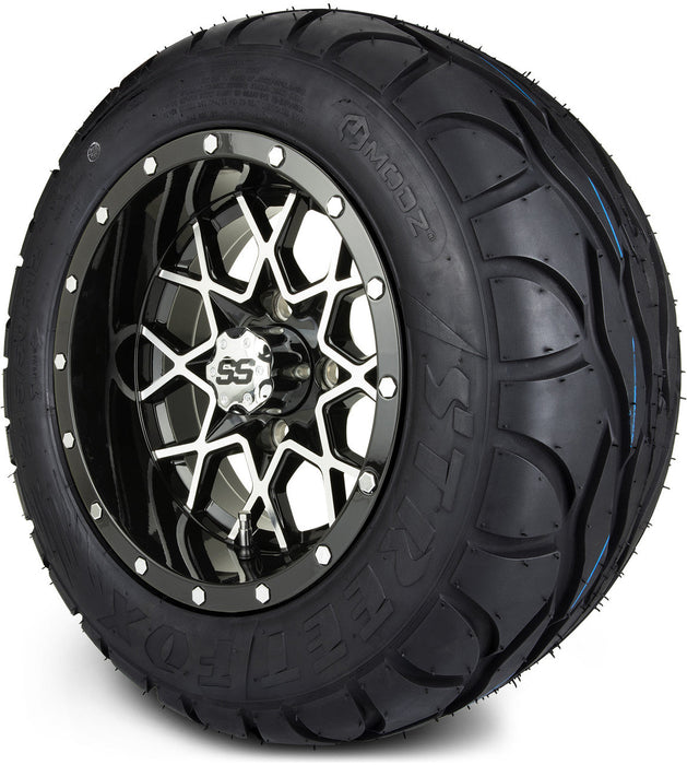 MODZ 12' Vortex Machined Black - Tire and Wheel Combo