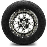 MODZ® 12" Vortex Machined Black Wheels & Off-Road Tires Combo