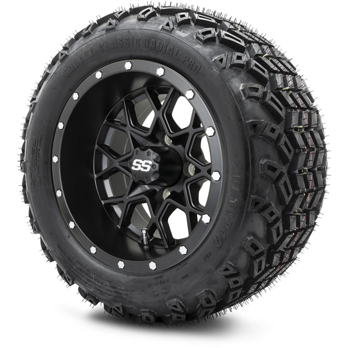 MODZ 12' Vortex Matte Black - Tire and Wheel Combo