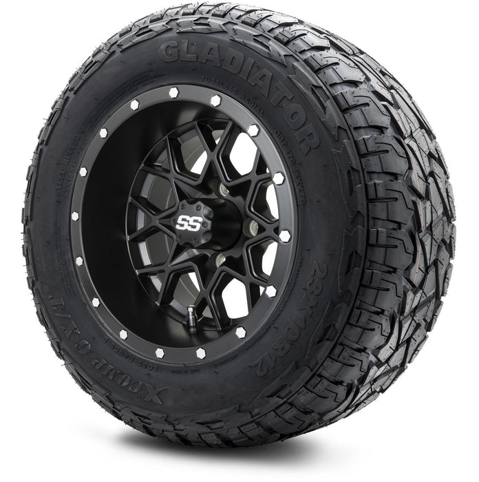 MODZ 12' Vortex Matte Black - Tire and Wheel Combo