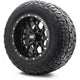 MODZ® 12" Vortex Matte Black Wheels & Off-Road Tires Combo