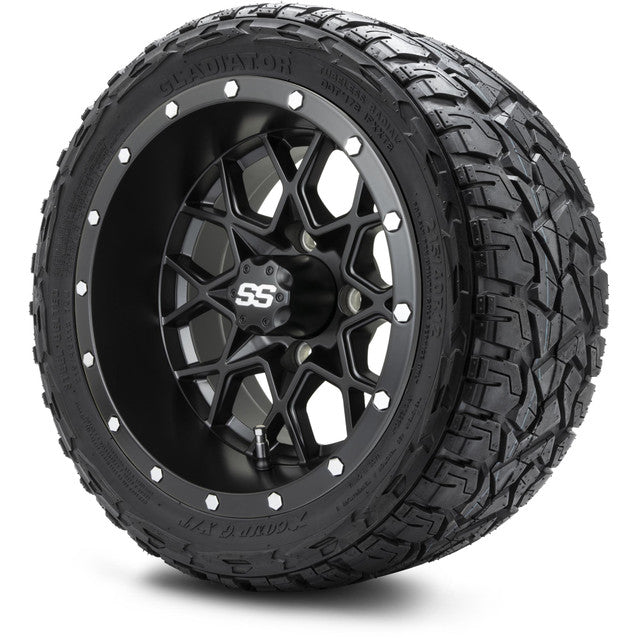 MODZ 12' Vortex Matte Black - Tire and Wheel Combo