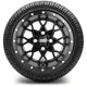MODZ 12" Vortex Matte Black Wheels & Street Tires Combo
