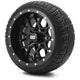MODZ 12" Vortex Matte Black Wheels & Street Tires Combo