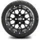 MODZ 12" Vortex Matte Black Wheels & Street Tires Combo