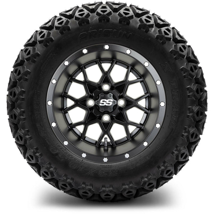 MODZ 12' Vortex Matte Black - Tire and Wheel Combo