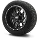 MODZ 12" Vortex Matte Black Wheels & Street Tires Combo