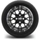 MODZ 12" Vortex Matte Black Wheels & Street Tires Combo