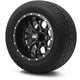 MODZ 12" Vortex Matte Black Wheels & Street Tires Combo