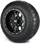 MODZ 12" Vortex Matte Black Wheels & Street Tires Combo