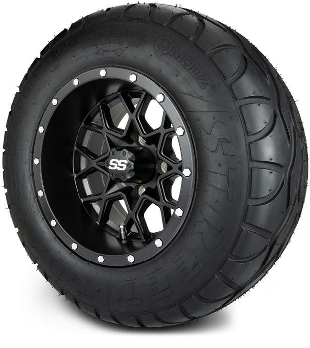 MODZ 12' Vortex Matte Black - Tire and Wheel Combo