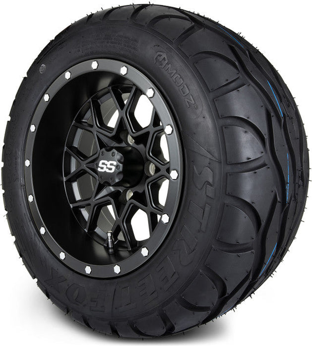 MODZ 12' Vortex Matte Black - Tire and Wheel Combo