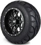 MODZ 12" Vortex Matte Black Wheels & Street Tires Combo