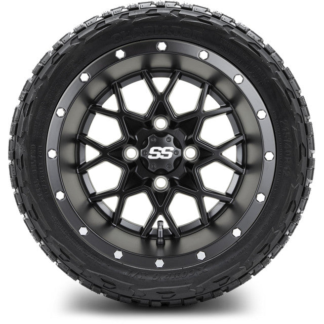 MODZ 12' Vortex Matte Black - Tire and Wheel Combo