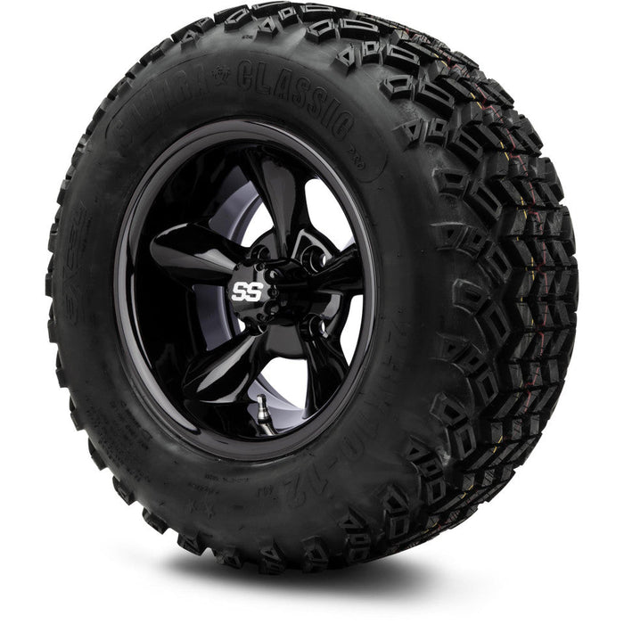 MODZ 12' Godfather Glossy Black - Tire and Wheel Combo