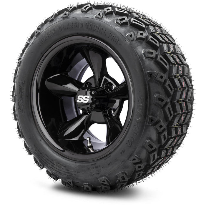 MODZ 12' Godfather Glossy Black - Tire and Wheel Combo