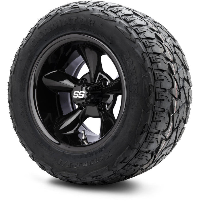 MODZ 12' Godfather Glossy Black - Tire and Wheel Combo