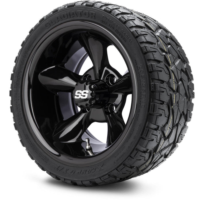 MODZ 12' Godfather Glossy Black - Tire and Wheel Combo