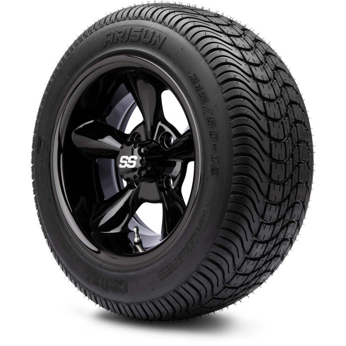 MODZ 12' Godfather Glossy Black - Tire and Wheel Combo