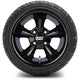 MODZ 12" Godfather Glossy Black Wheels & Street Tires Combo