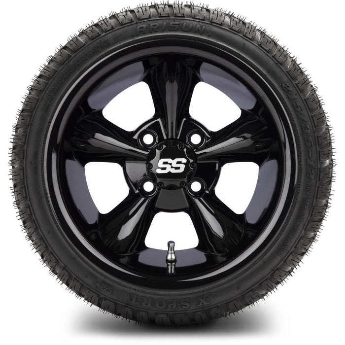 MODZ 12' Godfather Glossy Black - Tire and Wheel Combo