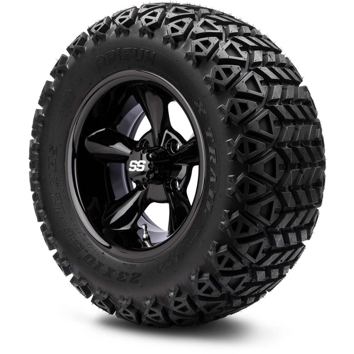 MODZ 12' Godfather Glossy Black - Tire and Wheel Combo