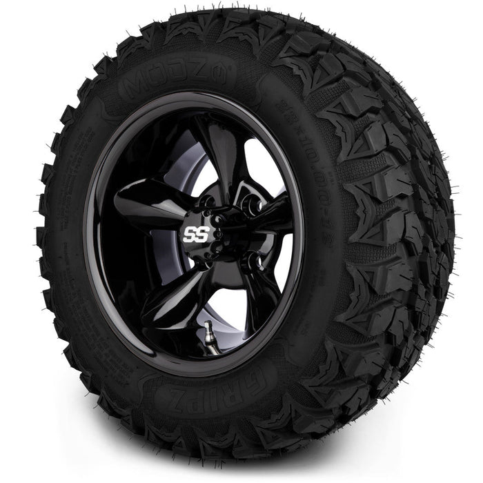 MODZ 12' Godfather Glossy Black - Tire and Wheel Combo