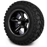 MODZ® 12" Godfather Glossy Black Wheels & Off-Road Tires Combo