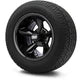MODZ 12" Godfather Glossy Black Wheels & Street Tires Combo