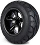 MODZ 12" Godfather Glossy Black Wheels & Street Tires Combo