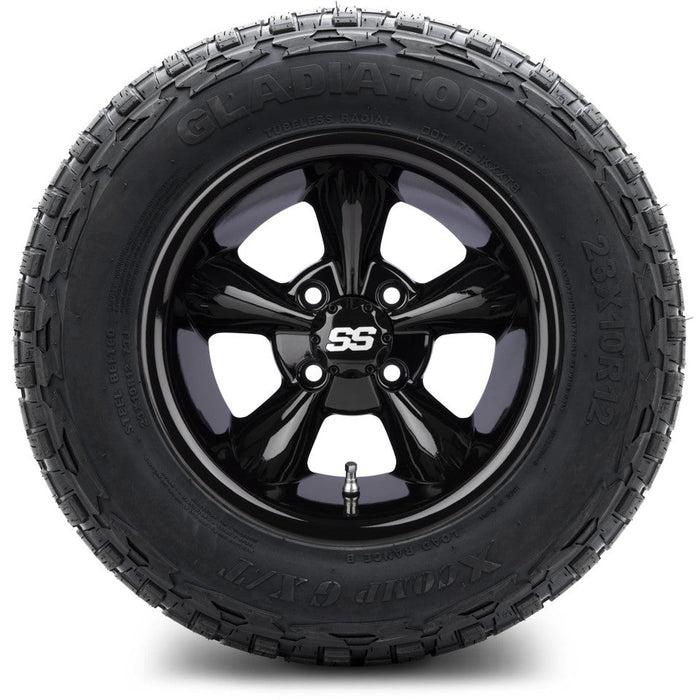 MODZ 12' Godfather Glossy Black - Tire and Wheel Combo