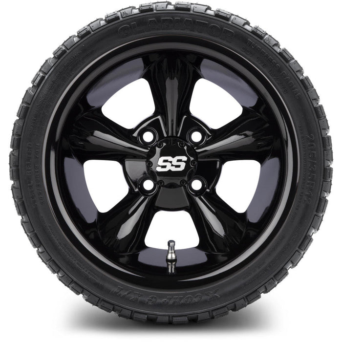 MODZ 12' Godfather Glossy Black - Tire and Wheel Combo