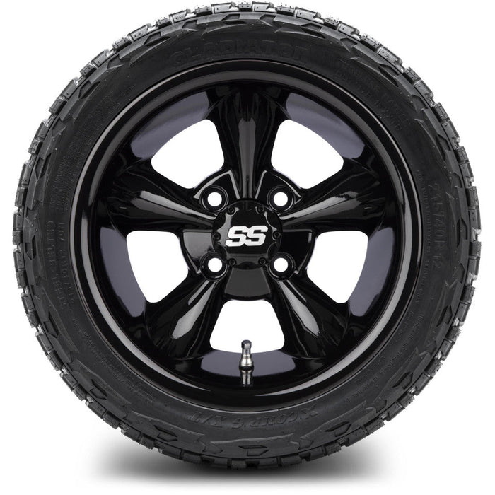 MODZ 12' Godfather Glossy Black - Tire and Wheel Combo