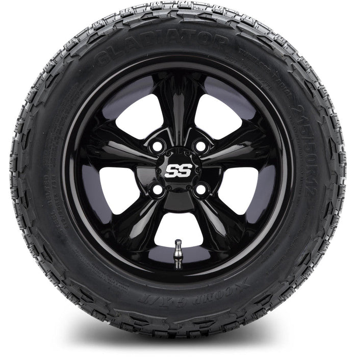 MODZ 12' Godfather Glossy Black - Tire and Wheel Combo