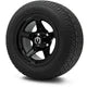 MODZ 12" Drift Glossy Black Wheels & Street Tires Combo