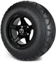 MODZ 12" Drift Glossy Black Wheels & Street Tires Combo