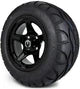 MODZ 12" Drift Glossy Black Wheels & Street Tires Combo