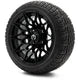 MODZ 12" Galaxy Glossy Black Wheels & Street Tires Combo