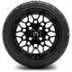 MODZ 12" Galaxy Glossy Black Wheels & Street Tires Combo