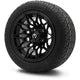 MODZ 12" Galaxy Glossy Black Wheels & Street Tires Combo