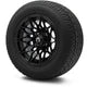 MODZ 12" Galaxy Glossy Black Wheels & Street Tires Combo